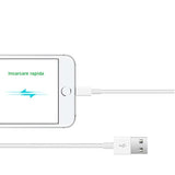 Cablu Date Flippy, compatibil cu iPhone, 2A, 1 m, WUW-X83, Blister, Alb - vivimall.ro