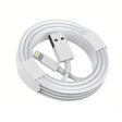 Cablu de Date Fast Charging, Vivimall, port USB-B Compatibil cu iPhone cu porturi de tip Lightning, pentru Incarcare rapida 2A, Lungime 2M, Alb - vivimall.ro