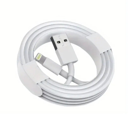 Cablu de Date Fast Charging, Vivimall, port USB-B Compatibil cu iPhone cu porturi de tip Lightning, pentru Incarcare rapida 2A, Lungime 2M, Alb - vivimall.ro