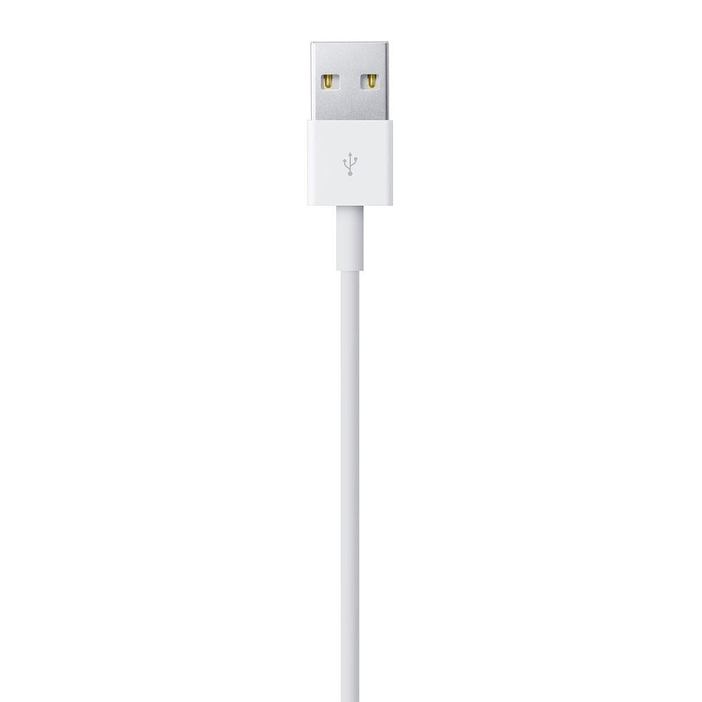 Cablu de încărcare iPhone Lightning alb 3 metri, prezentare completă lungime cablu