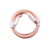 Cablu de Date Universal, Flippy, Incarcare Rapida, Type-C to Type-C Compatibil cu Telefon sau Tableta, Cablu de Incarcare Impletit din Nailon, 1 m, Roz - vivimall.ro