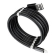 Cablu USB cu absorbție magnetică pentru iPhone, 1 m, negru – vedere frontală produs