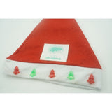 Caciulita de Mos Craciun,Flippy, cu braduti si led, rosie, marime universala, poliester - vivimall.ro