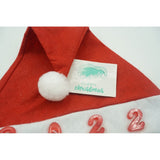 Caciulita de Mos Craciun,Vivimall, cu inscriptie 2022 si led, rosie, marime universala, poliester - vivimall.ro