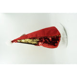 Caciulita de Mos Craciun, Vivimall,cu strasuri, in 2 culori, rosie - aurie, marime universala, material textil - vivimall.ro