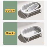 Cada de Baie Pliabila, Vivimall, cu Suport, Indicator de Temperatura, 0-8 Ani, din PP+TPR, 45 l Capacitate, 80 x 50 x 23 cm, Gri - vivimall.ro