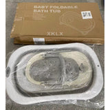 Cada de Baie Pliabila, Vivimall, cu Suport, Indicator de Temperatura, 0-8 Ani, din PP+TPR, 45 l Capacitate, 80 x 50 x 23 cm, Gri - vivimall.ro