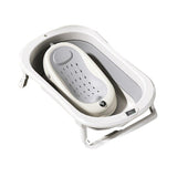 Cada de Baie Pliabila, Vivimall, cu Suport, Indicator de Temperatura, 0-8 Ani, din PP+TPR, 45 l Capacitate, 80 x 50 x 23 cm, Gri - vivimall.ro