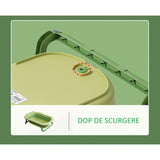 Cada Pliabila Pentru Baie, Din Pp+Tpr, Pentru Copii 0-6 Ani, Model Crocodil, Dop De Scurgere, 80X54X21 Cm - vivimall.ro