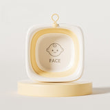 Cada Pliabila pentru Baie pentru Copii, Vivimall, Cadita pentru Bebelusi, Model Patrat pentru Fata, Galben, 32x27.5x3.7 cm, 4 L - vivimall.ro