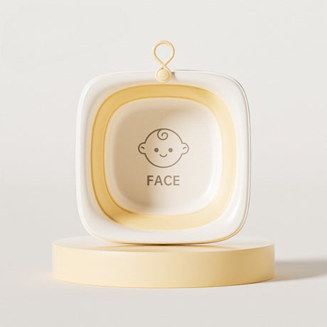 Cada Pliabila pentru Baie pentru Copii, Vivimall, Cadita pentru Bebelusi, Model Patrat pentru Fata, Galben, 32x27.5x3.7 cm, 4 L - vivimall.ro