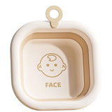 Cada Pliabila pentru Baie pentru Copii, Vivimall, Cadita pentru Bebelusi, Model Patrat pentru Fata, Maro, 30x30x3.5 cm, 3.5 L - vivimall.ro