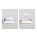 Cada Pliabila pentru Baie pentru Copii, Vivimall, Cadita pentru Bebelusi, Model Patrat pentru Fundulet, Albastru, 32x27.5x3.7 cm, 4 L - vivimall.ro