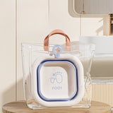 Cada Pliabila Pentru Baie Pentru Copii, Cadita Pentru Bebelusi, Model Patrat Pentru Picioare, Albastru, 30X30X3.5 Cm, 3.5 L - vivimall.ro