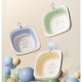 Cada Pliabila pentru Baie pentru Copii, Vivimall, Cadita pentru Bebelusi, Model Patrat pentru Picioare, Verde, 32x27.5x3.7 cm, 4 L - vivimall.ro