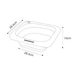 Lavoar Pliabil, Pentru Copii 1-8 Ani, 28.5X28.5X10 Cm, Din Pe+Pp, 3.5L, Model Fata, Gri - vivimall.ro
