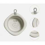 Cada Pliabila pentru Baie pentru Copii, Vivimall, Cadita pentru Bebelusi, Model Romb pentru Fata, Gri, 31.5x31.5x3.5 cm, 3L - vivimall.ro