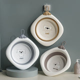 Cada Pliabila pentru Baie pentru Copii, Vivimall, Cadita pentru Bebelusi, Model Romb pentru Fata Koala, Maro, 30x30x3.5 cm, 4L - vivimall.ro