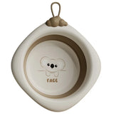 Cada Pliabila pentru Baie pentru Copii, Vivimall, Cadita pentru Bebelusi, Model Romb pentru Fata Koala, Maro, 30x30x3.5 cm, 4L - vivimall.ro