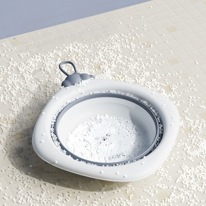 Cada Pliabila pentru Baie pentru Copii, Vivimall, Cadita pentru Bebelusi, Model Romb pentru Picioare Koala, Gri, 30x30x3.5 cm, 4L - vivimall.ro