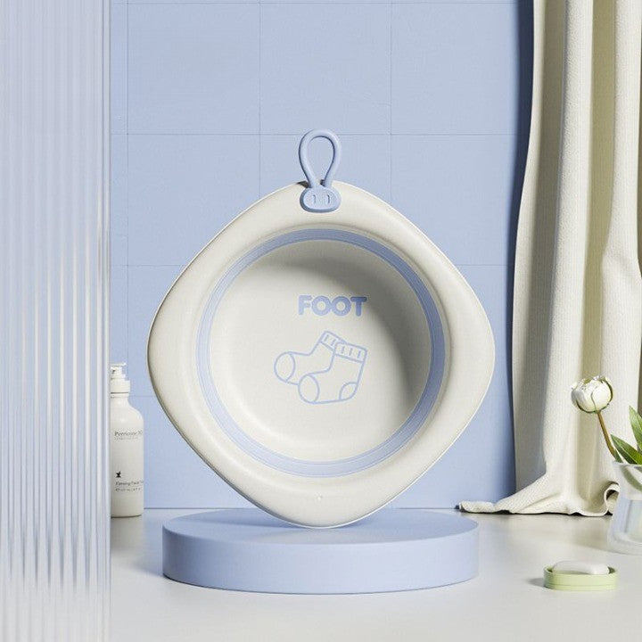 Cada Pliabila pentru Baie pentru Copii, Vivimall, Cadita pentru Bebelusi, Model Romb pentru Picioare, Mov, 31.5x31.5x3.5 cm, 3L - vivimall.ro