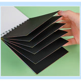 Caiet Cu Fise Razuibile Diy Magic Scratch, 12 File, Curcubeu, Creion Din Lemn, Cartonase Negre, Verde Deschis, 14.2 X 9.8 Cm - vivimall.ro