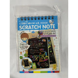 Caiet Cu Fise Razuibile Diy Magic Scratch, 12 File, Curcubeu, Creion Din Lemn, Cartonase Negre, 14.5 X 10 Cm - vivimall.ro