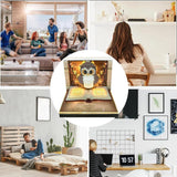 Detaliu sculptură bufniță 3D din calendarul Magic World 2026, dimensiuni 9x9x6,8 cm, maro