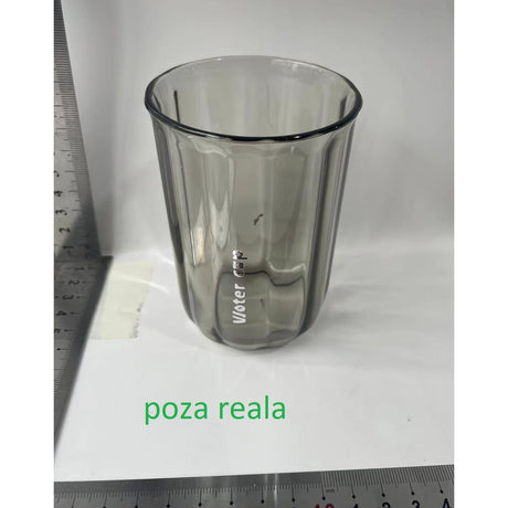 Cana de Apa pentru Clatit, Vivimall, pentru Periuta de Dinti, 200 ml, 10.4 x 7.3 cm, Gri Transparent - vivimall.ro