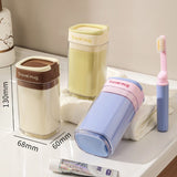 Cana Multifunctionala pentru Voiaj, Vivimall, cu Functii de Depozitare si Suport Articole Igiena Dentara, 13 x 6.8 x 6 cm, Roz Mov - vivimall.ro