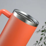 Cană termos plastic cu mâner pentru băuturi calde și reci | ThermoCup - vivimall.ro