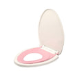 Capac de Toaleta cu Reductie 3 in 1, Vivimall, pentru Copii +3 Ani si Adulti, Coborare Lenta si Silentioasa, Instalare Usoara, din PP5 , in Forma de V, Alb/Roz - vivimall.ro