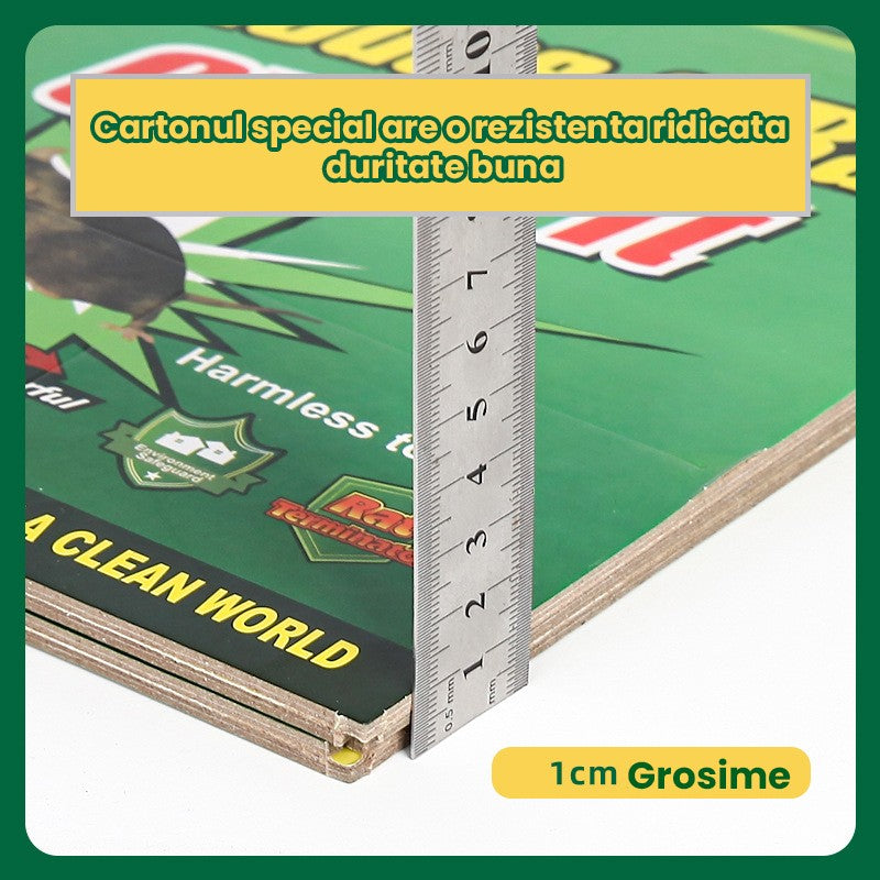 Capcana Autoadeziva pentru Soareci, Vivimall, Placa Autoadeziva pentru Rozatoare cu Efect Puternic de Imobilizare, Capcana cu Lipici, pentru Uz Casnic, 19 x 13 xm Verde/Galben