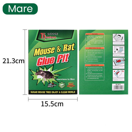 Capcana Autoadeziva pentru Soareci, Vivimall, Placa Autoadeziva pentru Rozatoare cu Efect Puternic de Imobilizare, Capcana cu Lipici, pentru Uz Casnic, 21 x 15 xm Verde/Galben