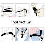 Deviator Centura de Siguranta, Vivimall, pentru Burtica Gravidelor, Universal, Ajustabil, 21x6 cm, Model Delfin Alb - vivimall.ro