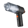 Aspirator Portabil fara Fir, Vivimall, Tip Pistol 2 in 1, Suflare si Aspirare, Incarcare USB, Pentru Casa si Masina, Autonomie 30 min, Negru - vivimall.ro