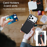 Husa Magsafe cu Suport Card, pentru iPhone 17, Flippy, Mov