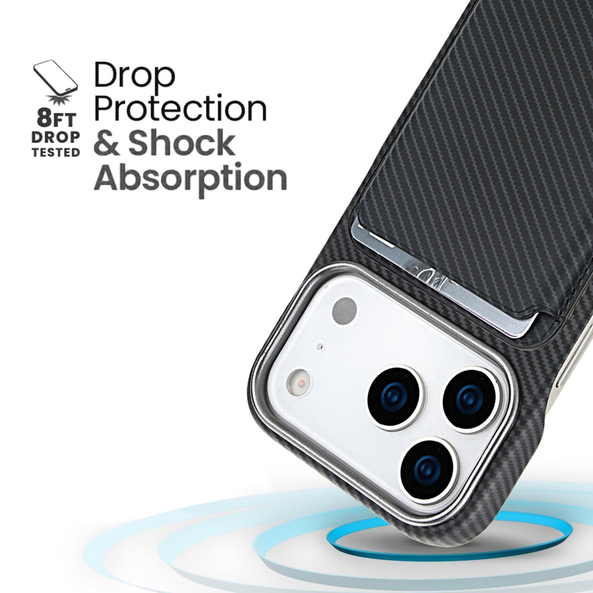 Husa Magsafe cu Suport Card, pentru iPhone 17 Pro, Flippy, Mov