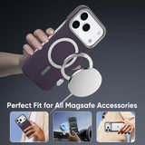 Husa Magsafe cu Suport Card, pentru iPhone 17 Pro Max, Flippy, Mov