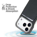 Husa Magsafe cu Suport Card, pentru iPhone 17 Pro Max, Flippy, Mov