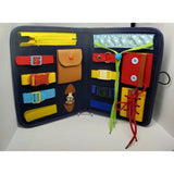 Carte Senzoriala Educativa Montessori, Vivimall, Dezvoltare Abilitati Motorii, 2 Pagini, 28x22x3 cm, Albastru - vivimall.ro