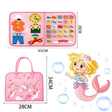 Carte Senzoriala Educativa Montessori, Vivimall, Dezvoltare Abilitati Motorii, 5 Pagini, Model Unicorni, 28x22x7 cm, Roz - vivimall.ro