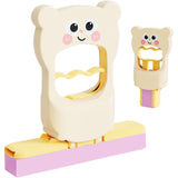 Mini Mop, Flippy, de Mana, Pliabil, Model Ursulet, din Plastic, 9 x 15 x 15 cm, Roz