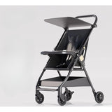 Carut Pliabil, Vivimall, Usor, Compatibil cu Avionul, de Plimbat/Dormit, Parasolar, Cutie Depozitare, Tabla de Masa, 93 x 70 x 40 cm, Negru - vivimall.ro