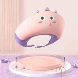 Casca de Dus, Vivimall, Previne Scurgerea Apei si Samponului pe Fata, 0-12 Ani, Ajustabila, din TPE+PP, 20 x 23 cm, Model Unicorn, Roz/Mov - vivimall.ro