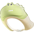 Casca de Dus, Vivimall, Previne Scurgerea Apei si Samponului pe Fata, 0-12 Ani, Ajustabila, din TPE+PP, 20 x 23 cm, Model Crocodil, Verde - vivimall.ro