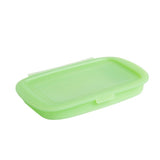 Caserola Din Silicon, Pliabila, 1L, 18.8 X 8 X 11.5 Cm, Rezistenta Temperaturi Extreme, Verde - vivimall.ro