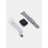 Ceas Smartwatch, Flippy, Editia 9, Apeluri Bluetooth, Incarcare Wireless, Afisaj 2.01 inch, Rezolutie 240 x 296, NFC, Puls, Gri - vivimall.ro