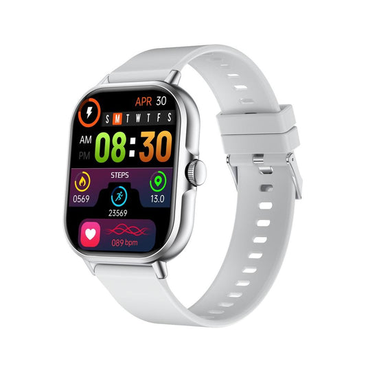 Ceas Smartwatch, Vivimall, Editia H15, Apeluri Bluetooth, Afisaj 1.81 inch, Rezolutie 240 x 284, Puls, Siri, Baterie 180 mAh, Argintiu - vivimall.ro