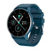 Ceas smartwatch si bratara fitness Flippy ZL02D, oxigen, ritm cardiac, pedometru, notificari, IP67, Compatibil cu Android/iOS, vibratii, multi sport, Albastru inchis - vivimall.ro